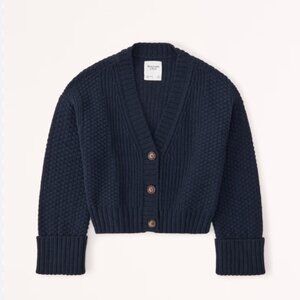 Abercrombie & Fitch Cotton-Blend Seed Stitch Cardigan - XS